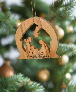 Nativity Half Round Ornament by EarthWood