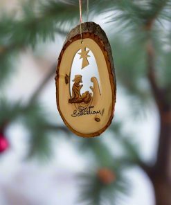Nativity Natural Cut Ornament by EarthWood